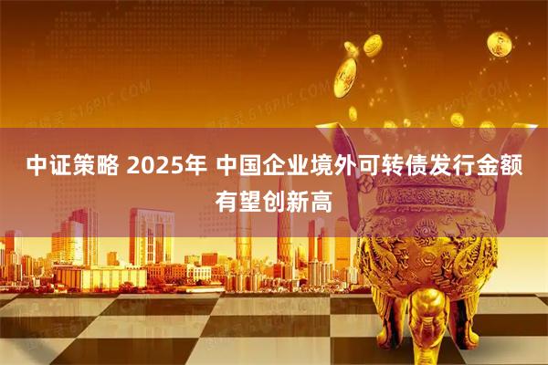 中证策略 2025年 中国企业境外可转债发行金额有望创新高