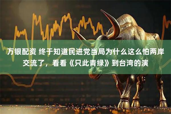 万银配资 终于知道民进党当局为什么这么怕两岸交流了，看看《只此青绿》到台湾的演